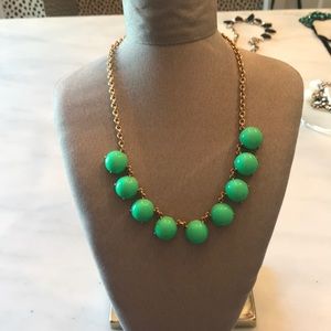 J. Crew Bright Green Statement Necklace